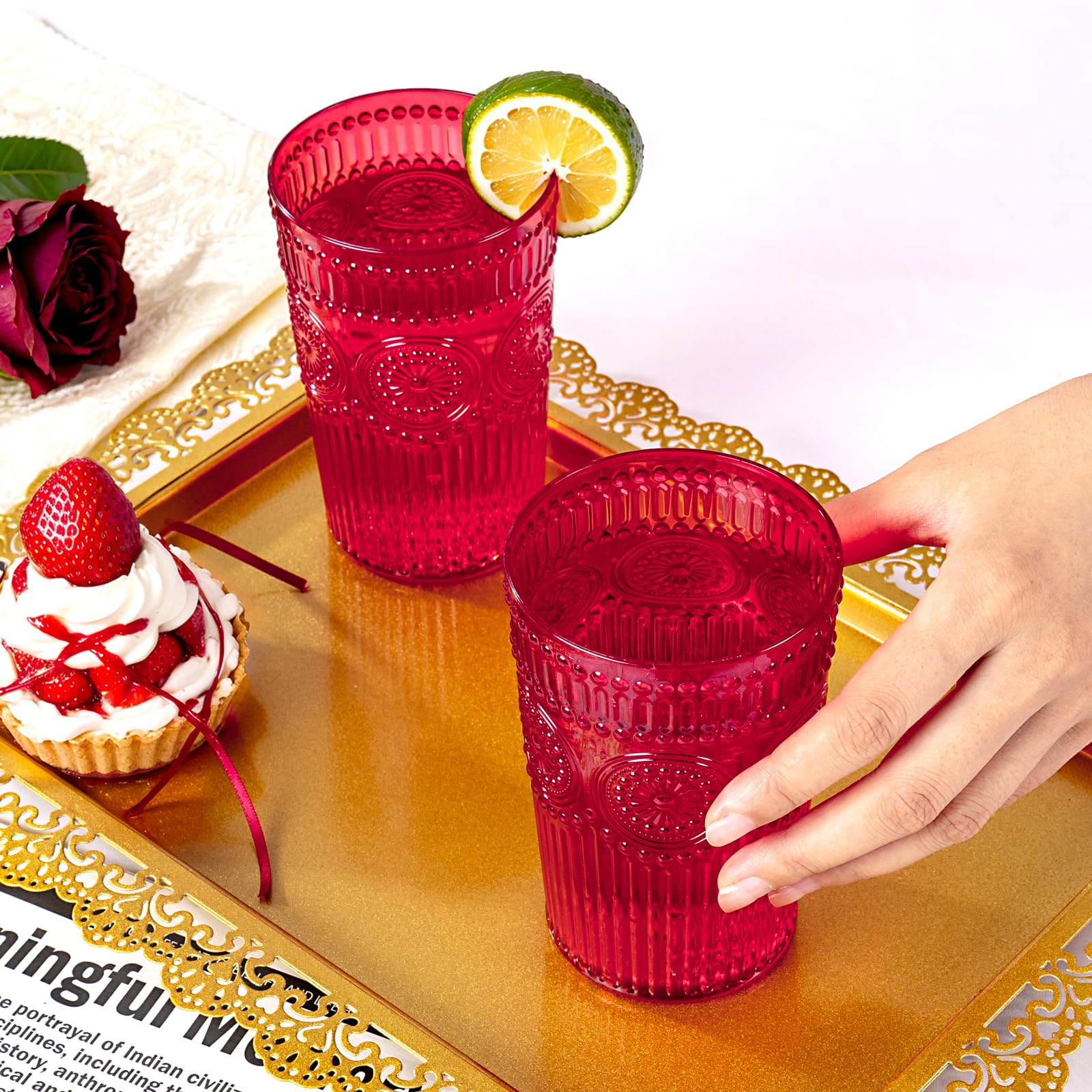 Ciaell dishwasher-safe plastic glass set for quick cleanup