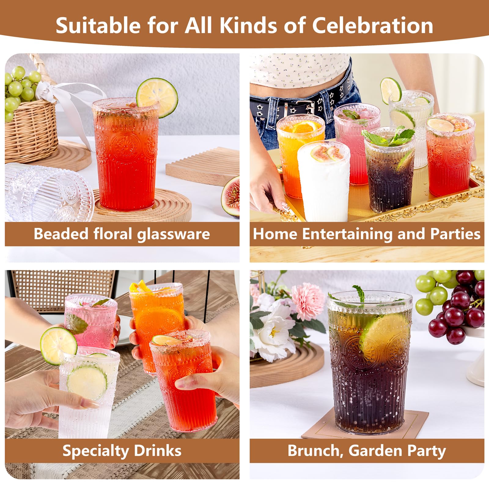 Ciaell gift-ready plastic glasses ideal for celebrations and hosting
