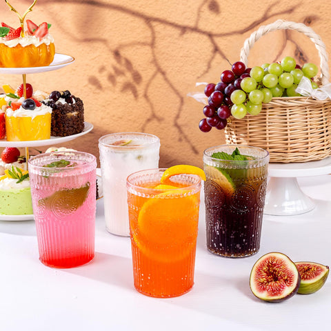 Ciaell poolside plastic glasses stay stylish by the pool