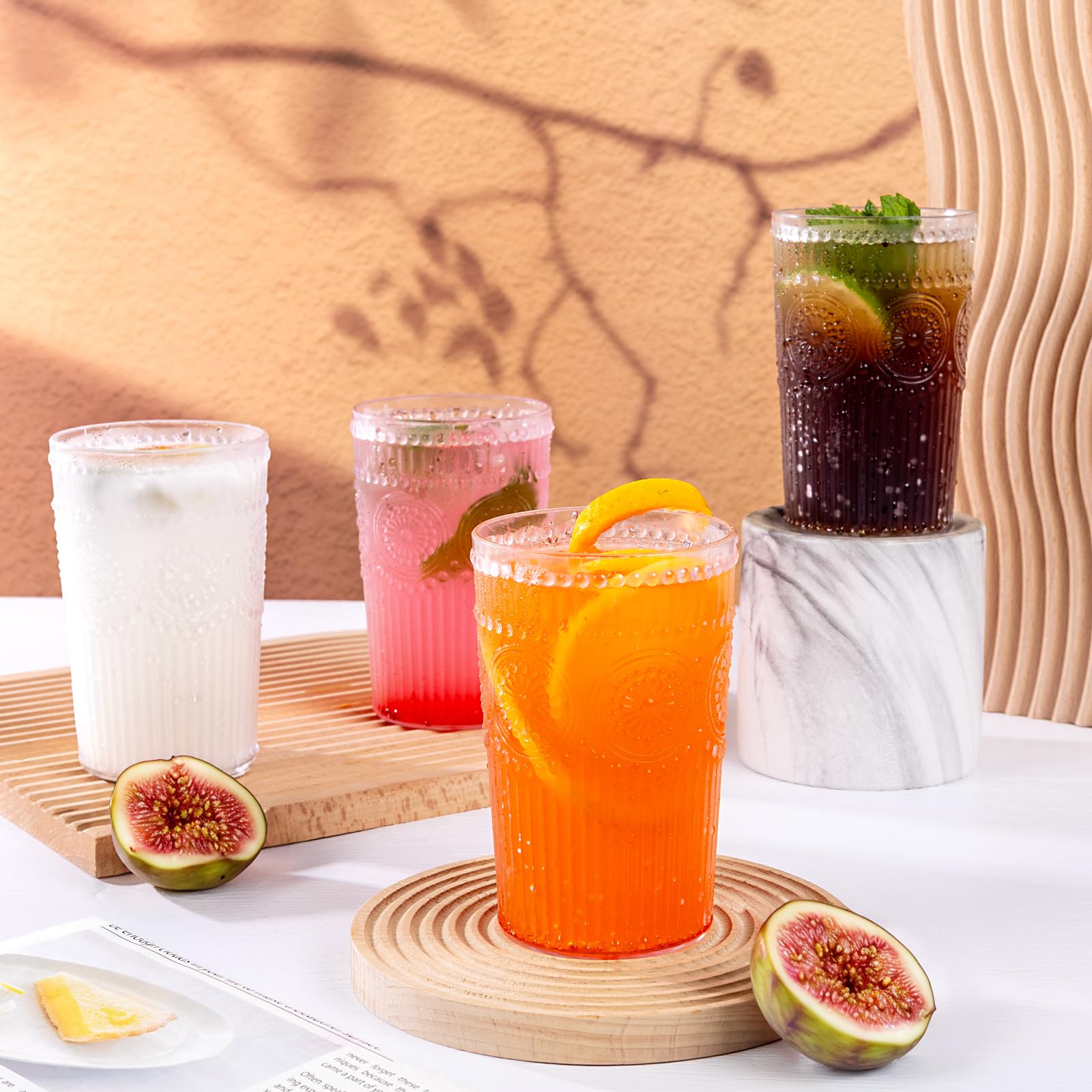 Ciaell dishwasher-safe plastic cups simplify cleanup after meals or events