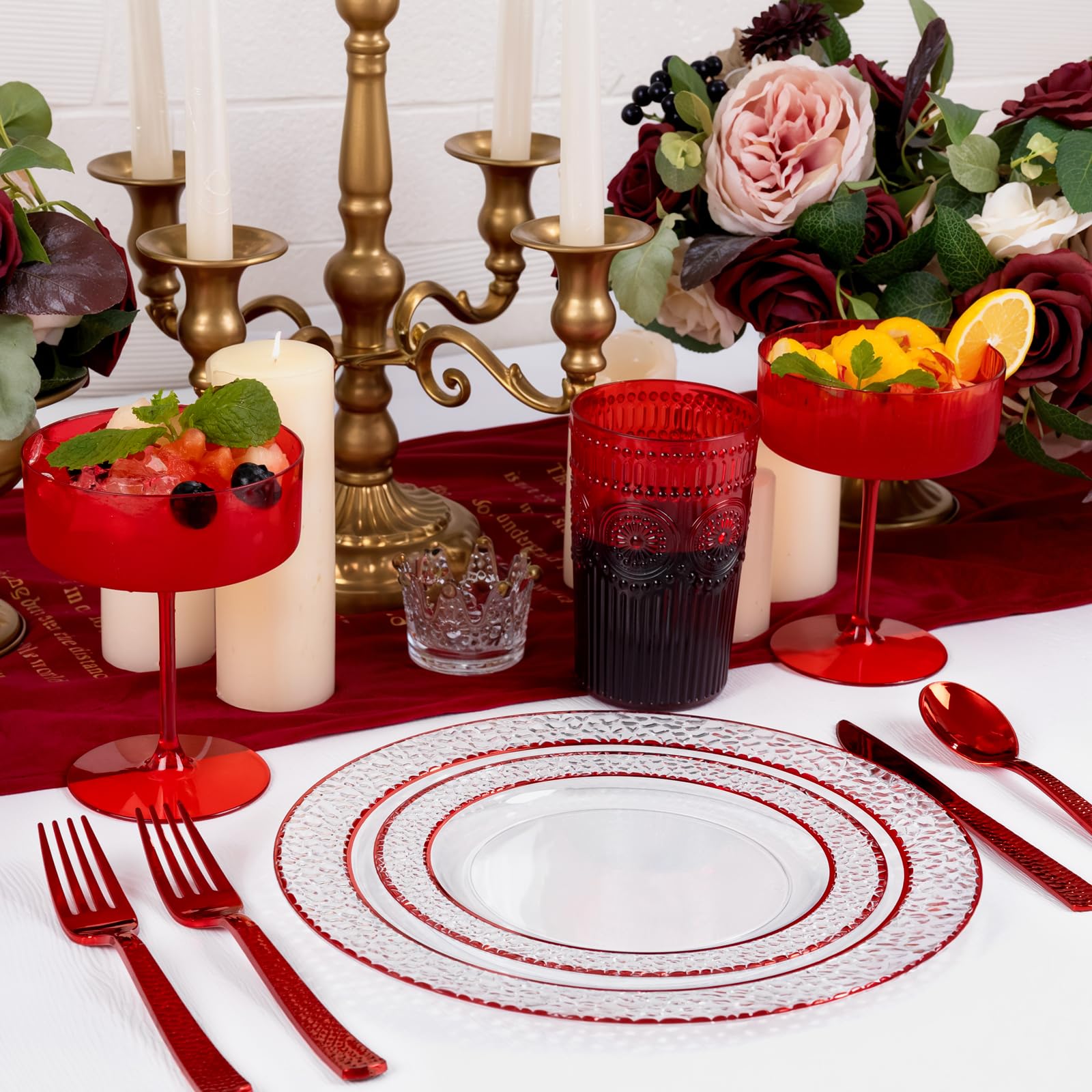 Ciaell wedding bar drinkware in red for celebrations