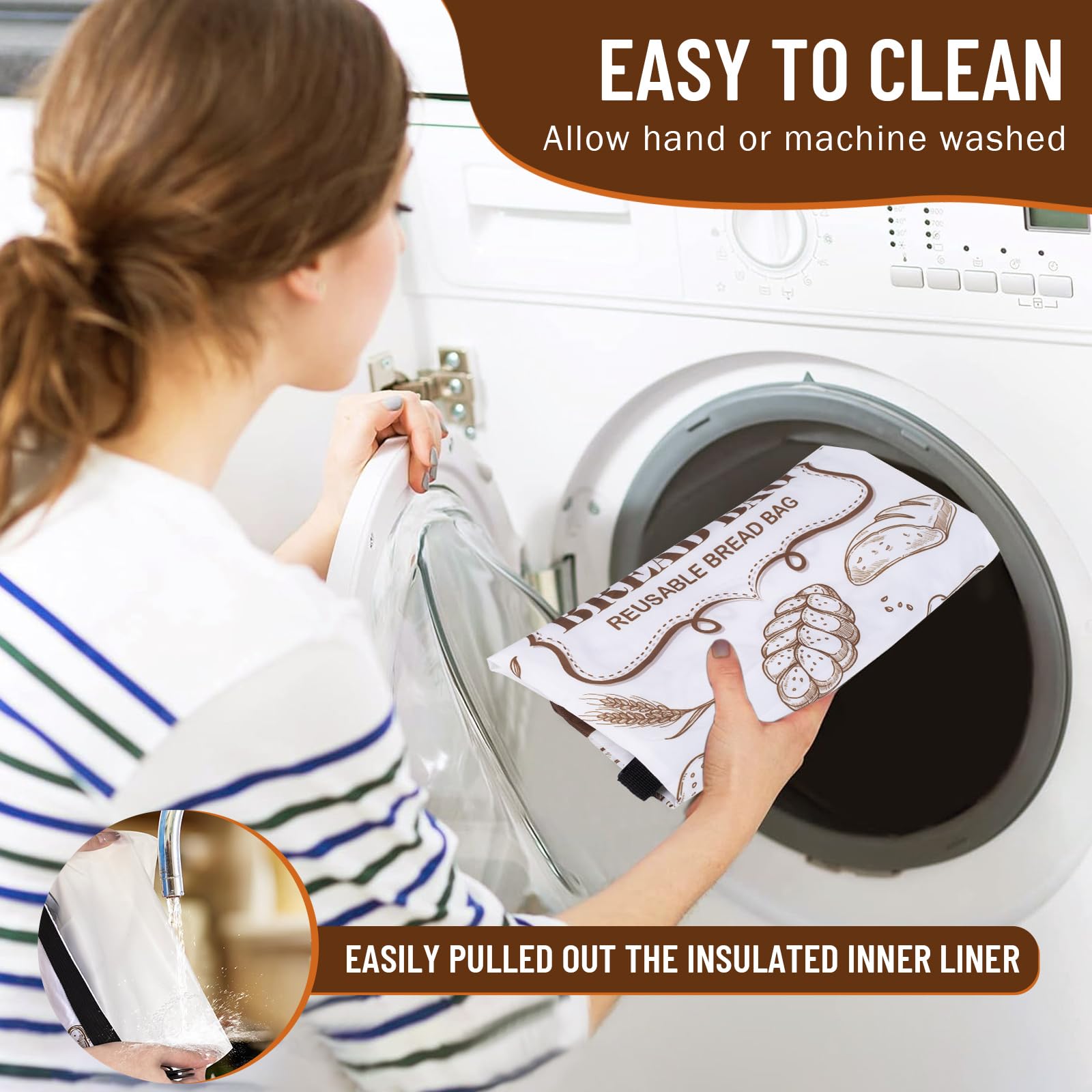 Double-lined design eases cleaning after baking projects