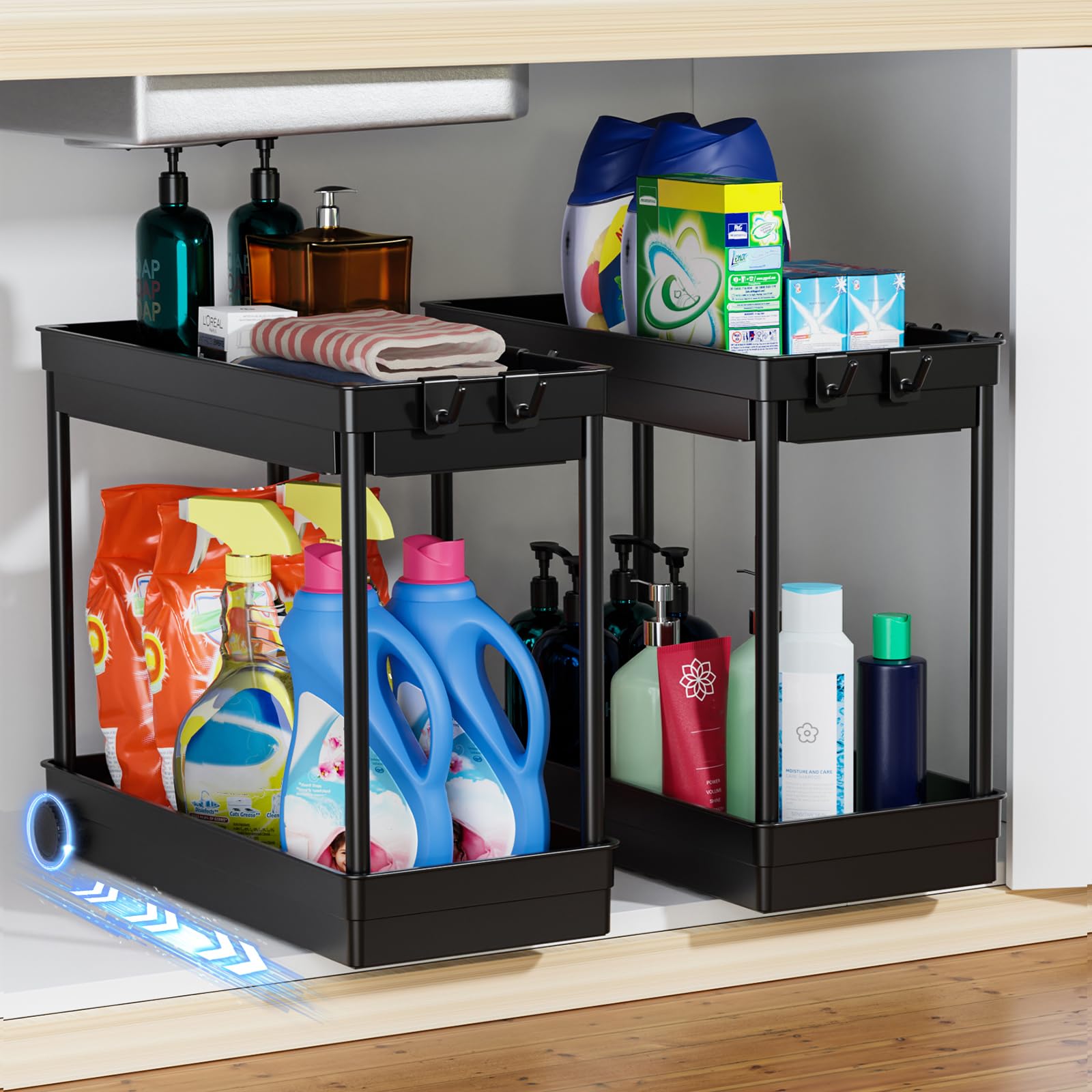 Cicilyna bathroom kitchen storage hook 2-pack adds hanging space for towels or utensils.