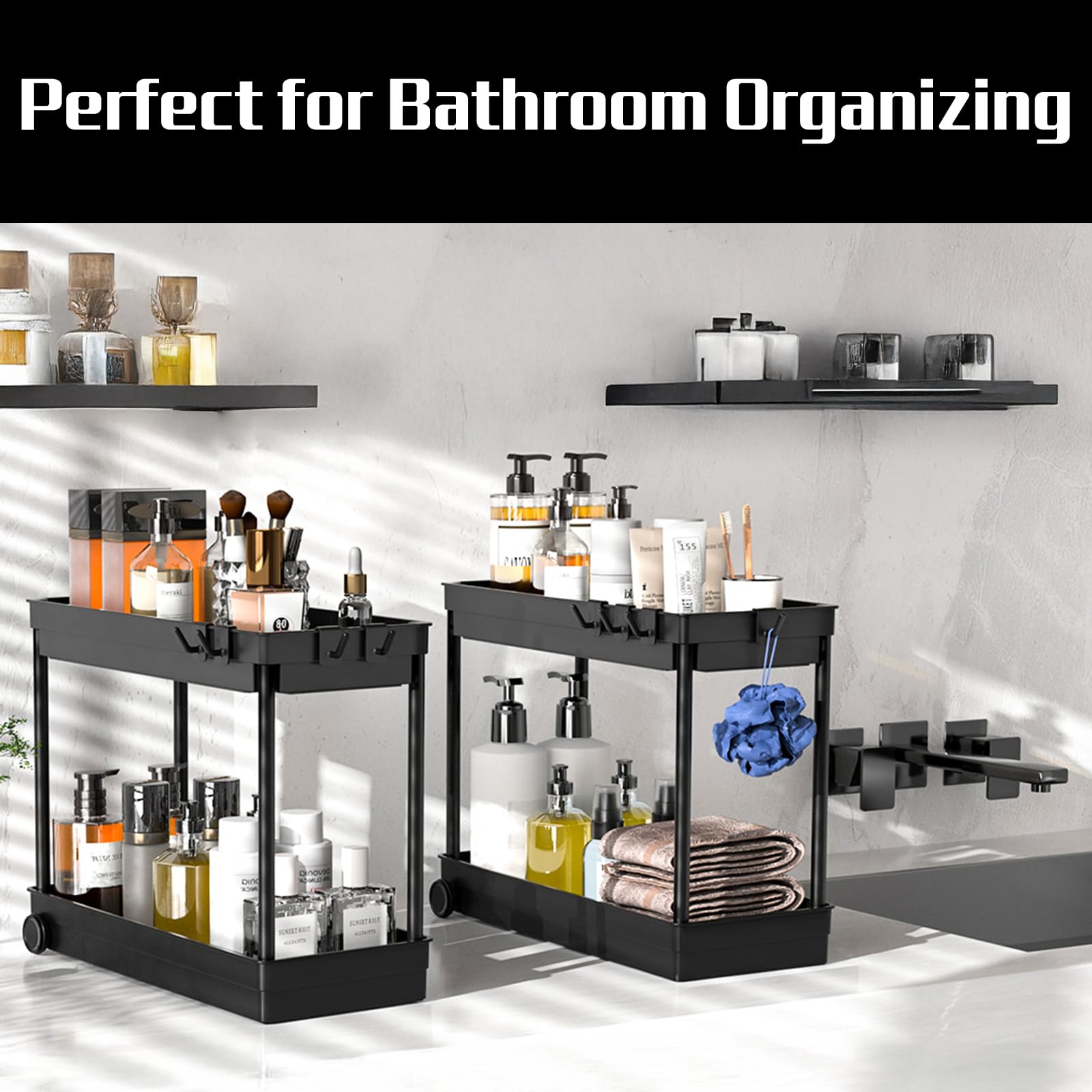 Cicilyna office and kitchen organization rack helps declutter desktops and countertops.