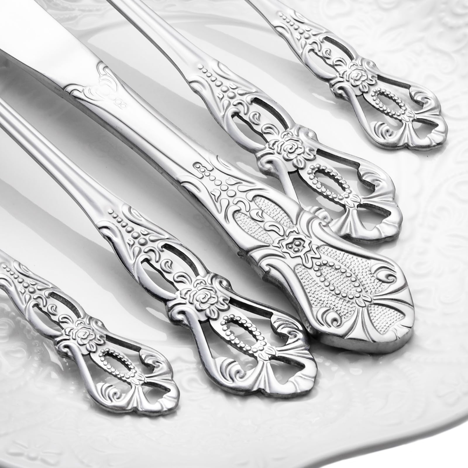 Cididu Retro Royal Silverware being loaded in dishwasher for easy cleaning