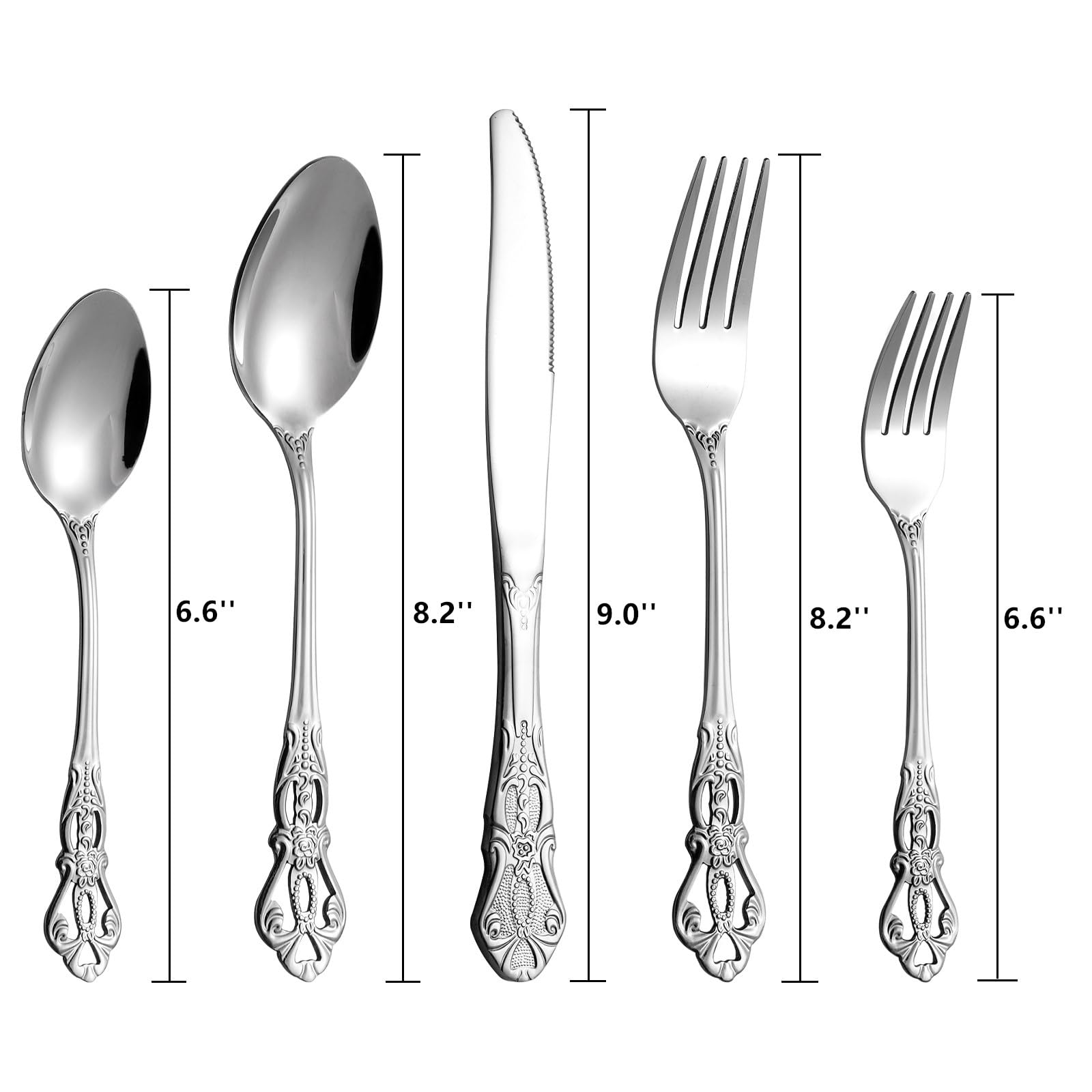 Cididu Retro Royal Silverware spoon close-up showing smooth edges for comfortable use