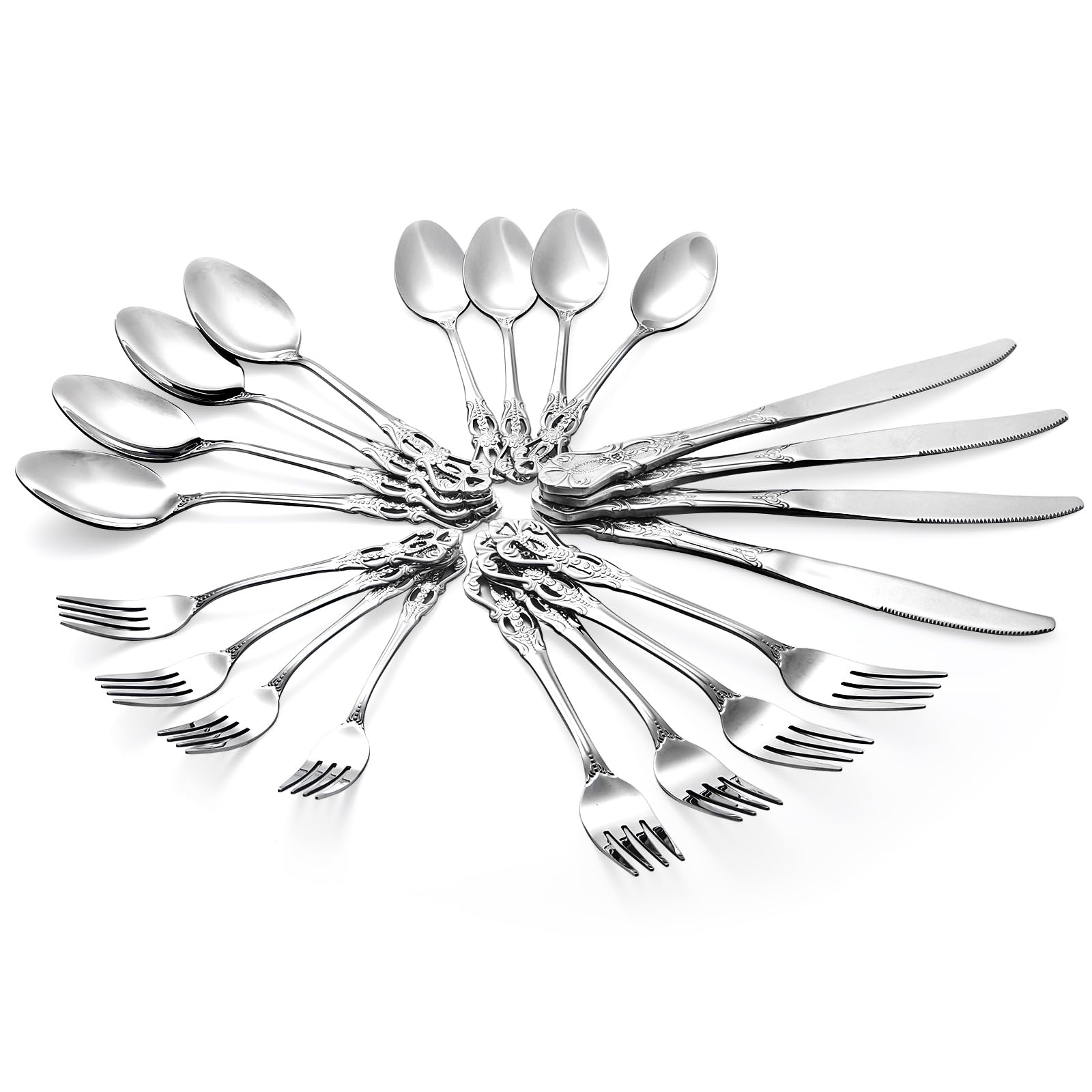 Cididu Retro Royal Silverware table setting arranged for formal dinners