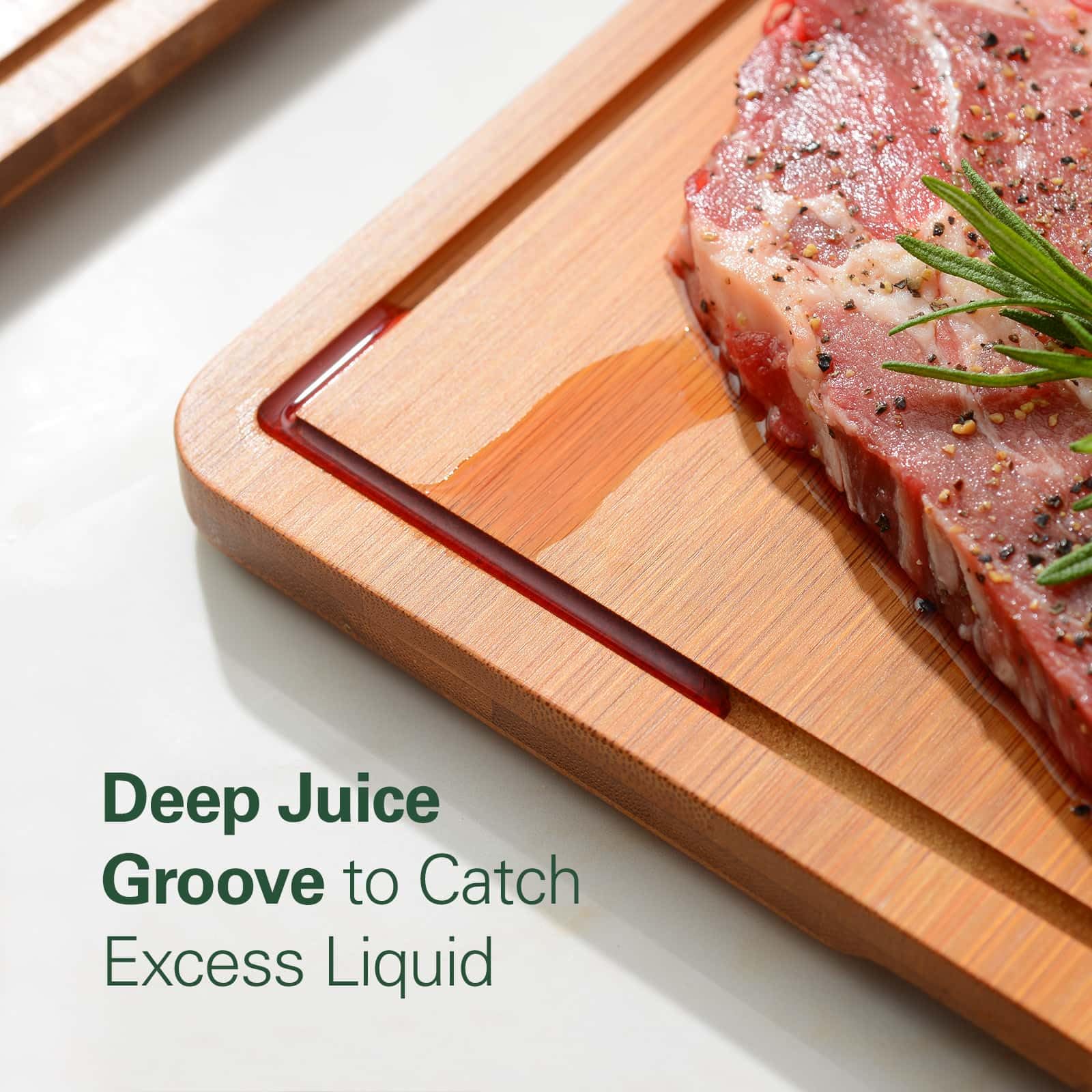 ciecie carbonized bamboo cutting board cross-laminated core adds strength and durability