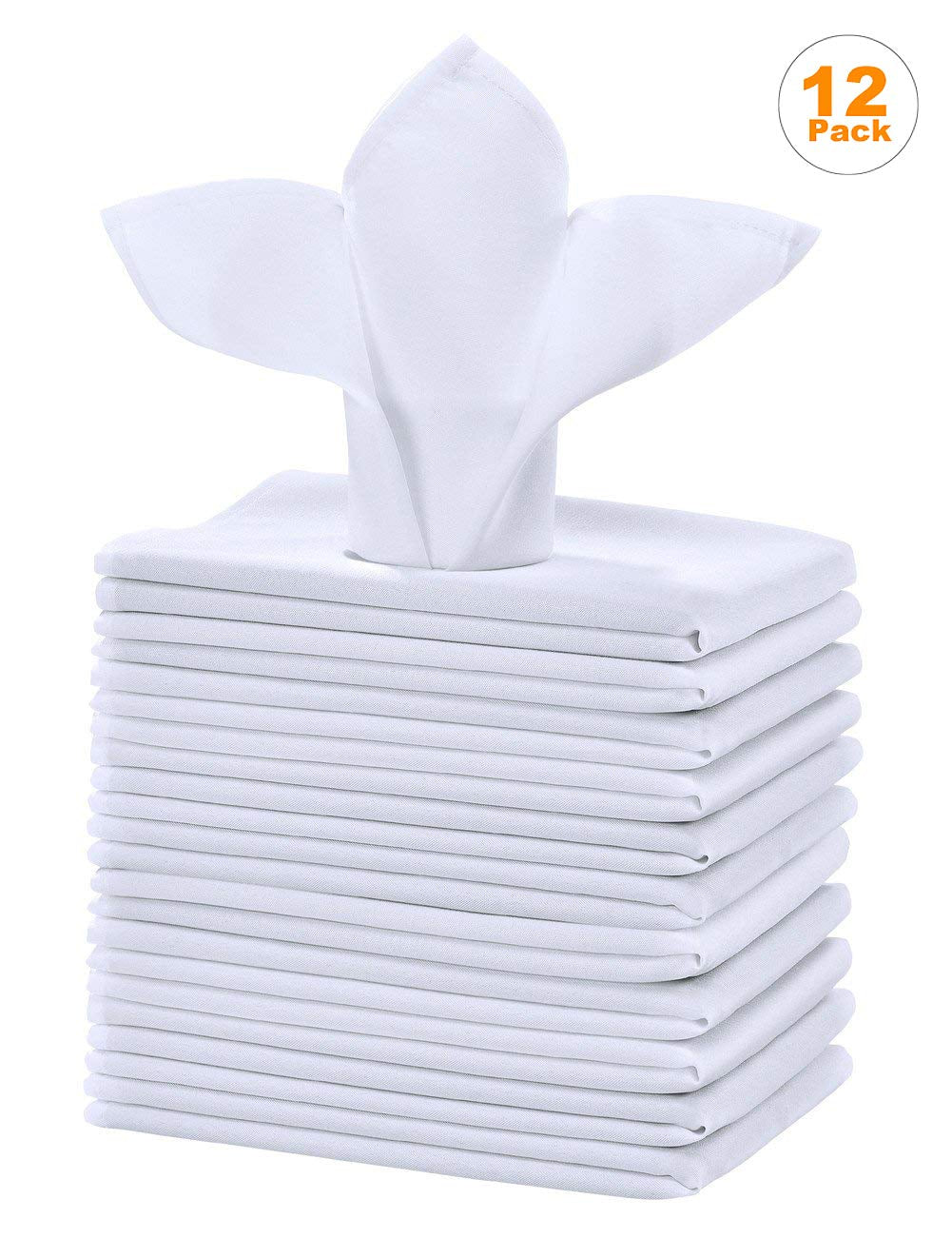 Cieltown folded-hem napkins present a sleek, elegant table setting