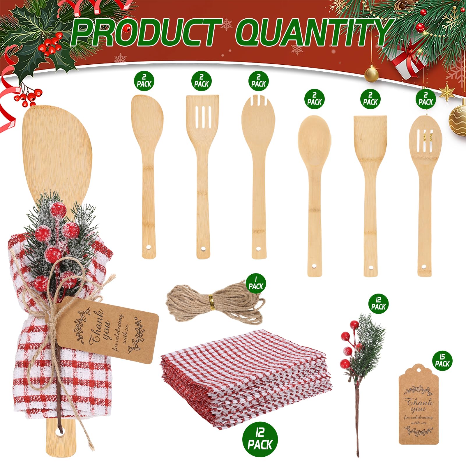 CIEOVO artificial Christmas branches add festive centerpiece accents to holiday tables.