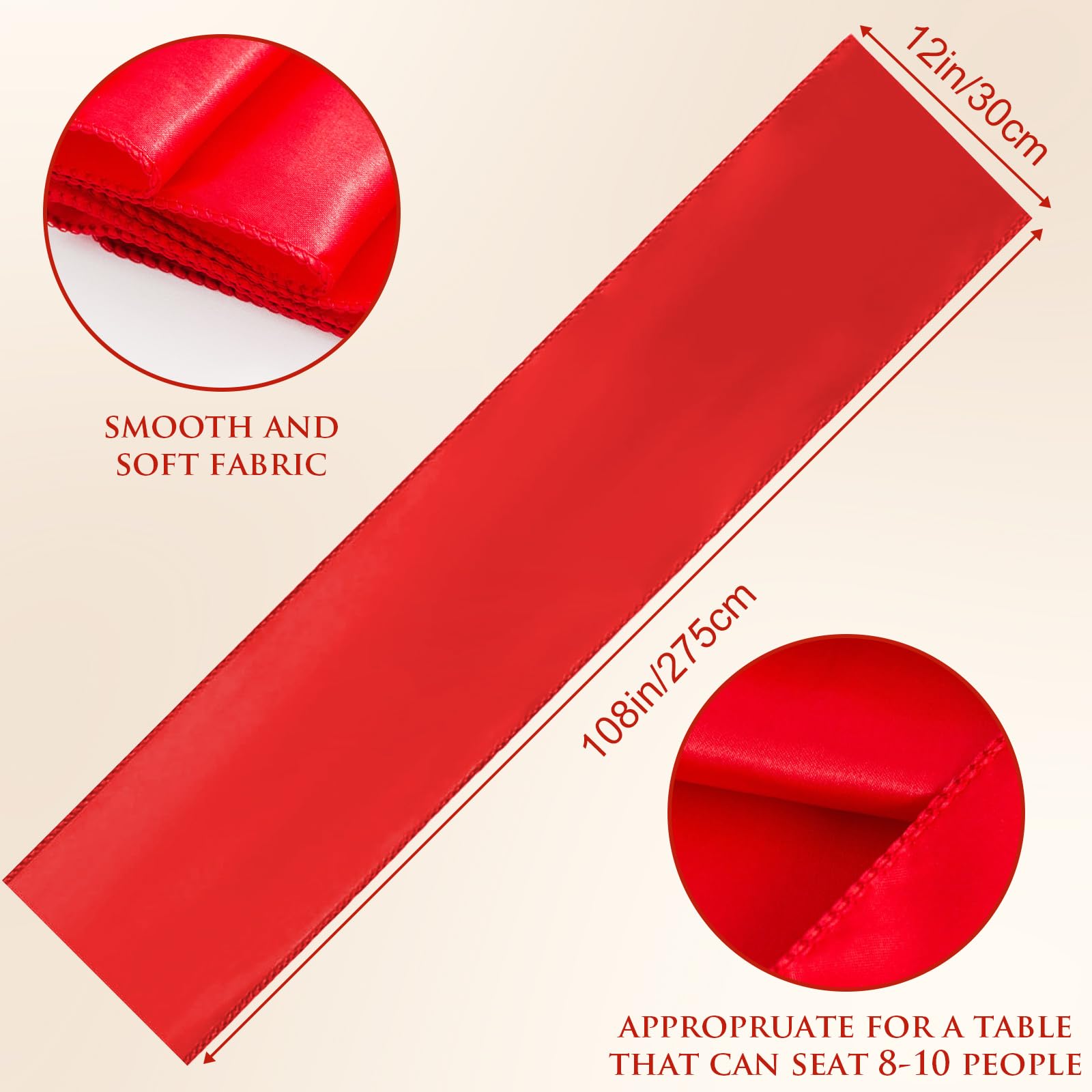 CIEOVO bright color satin table runner blue highlights cool tones for gatherings