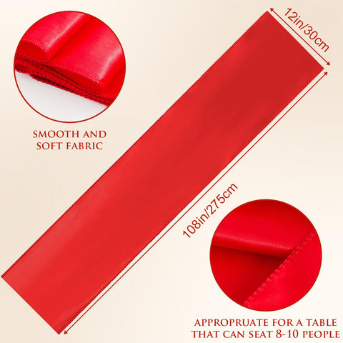 CIEOVO bright color satin table runner blue highlights cool tones for gatherings