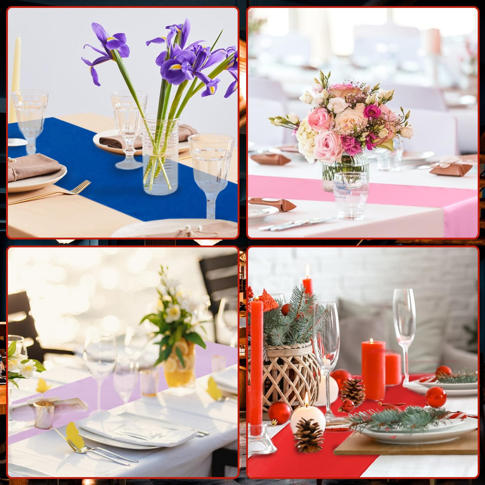 CIEOVO yellow-gold satin table runner creates warm glow for festive tables