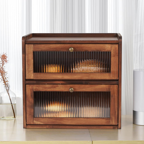 Ciilee Baby large capacity double-decker bread box stores multiple loaves.