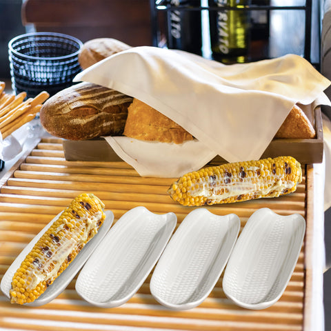 Cinf non-slip bottom keeps corn steady during buttering.