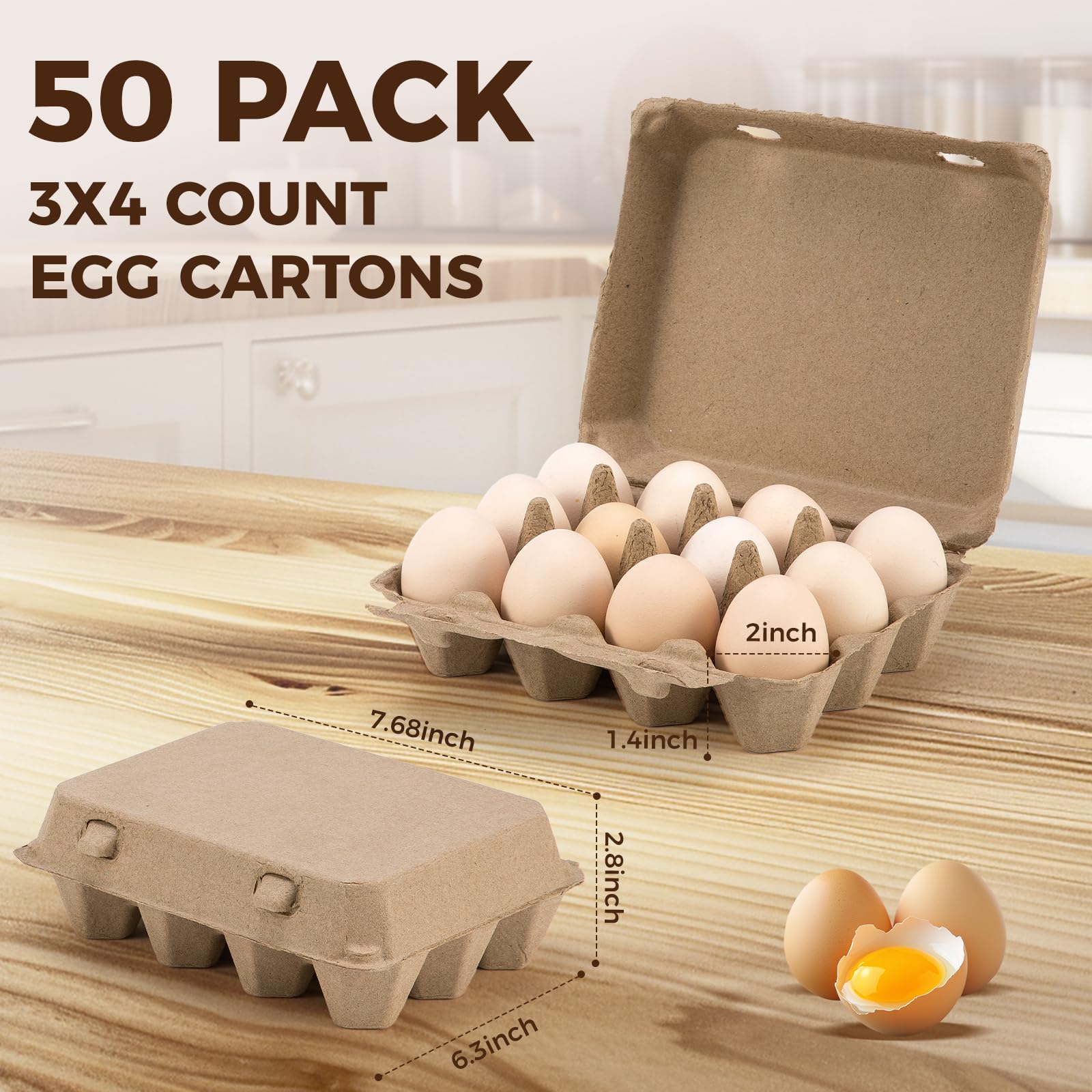 CINPIUK deep cups cradle eggs and reduce movement.