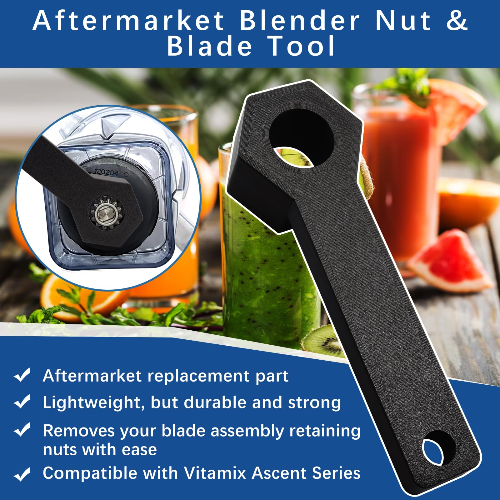 Durable black plastic CINROPE blade wrench for reliable service