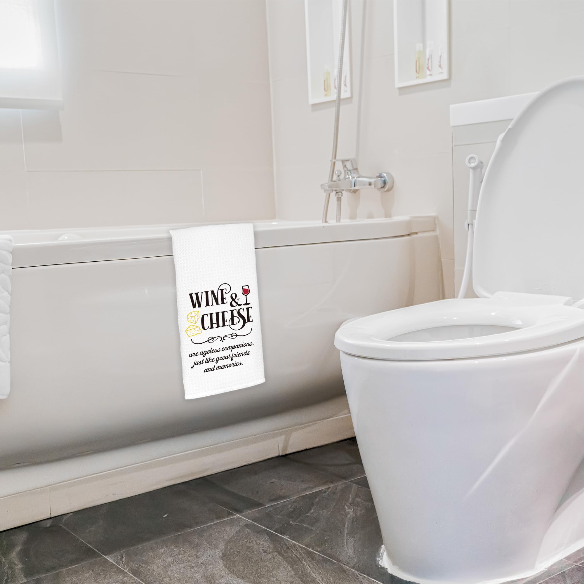 CIOJUNE kitchen decor towels enhance a modern home bar