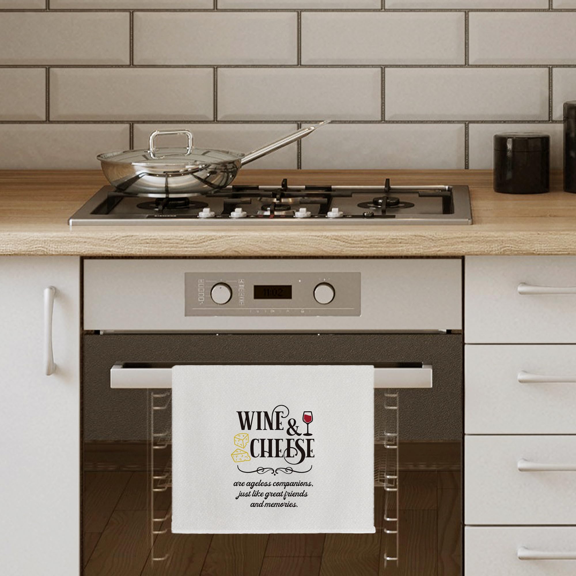 CIOJUNE wine kitchen towels near sink for quick cleanups