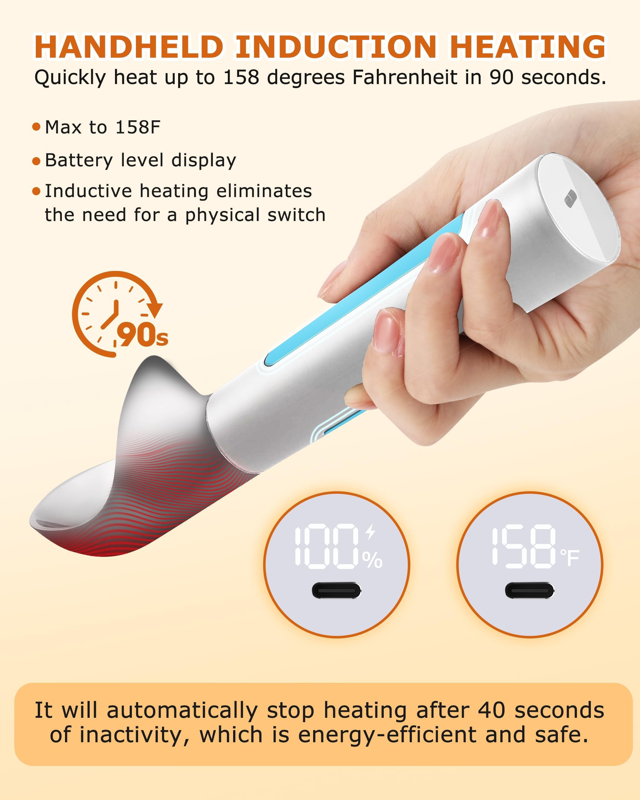Circuiliving ergonomic-handle scoop reduces wrist strain during scooping.
