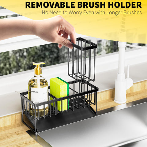 Cisily 304 stainless steel kitchen organizer resists rust for long-lasting use.
