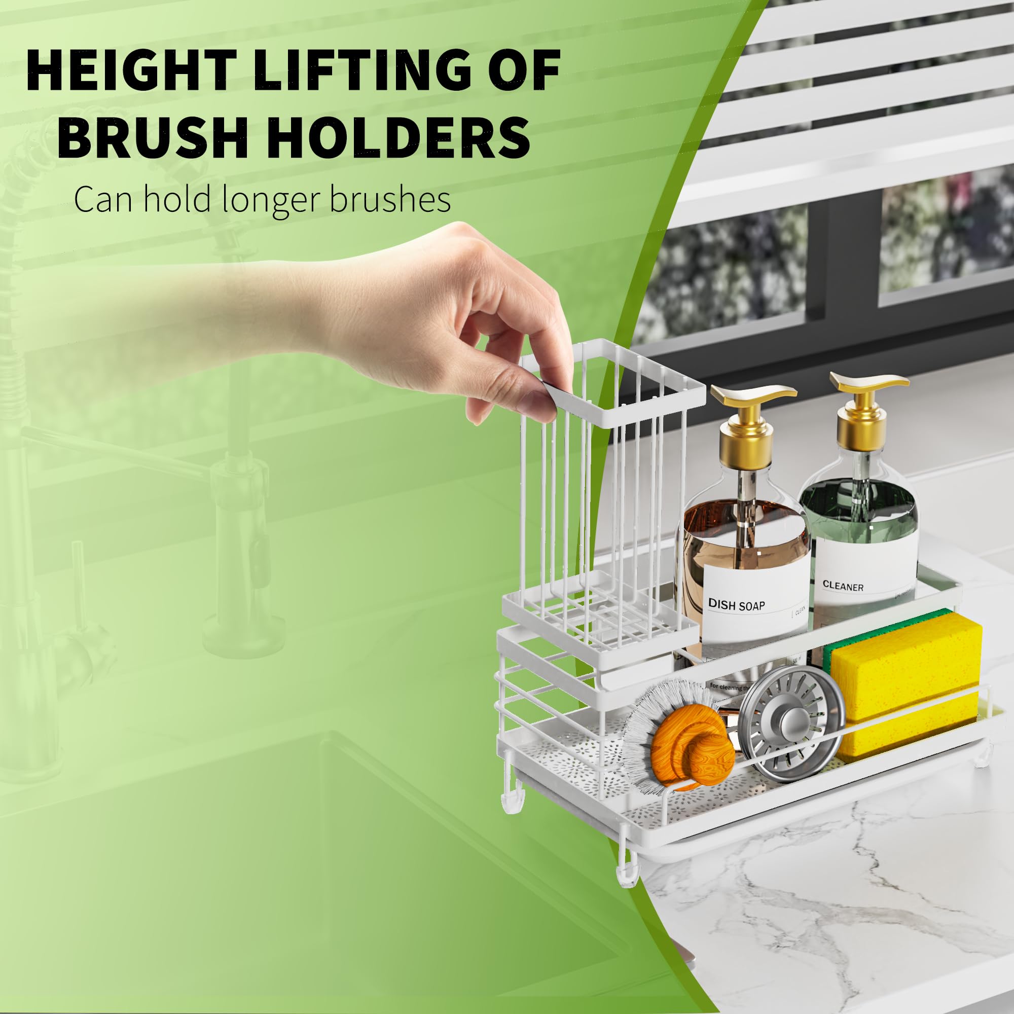 Cisily brush holder storage keeps brushes organized and drainage-ready.