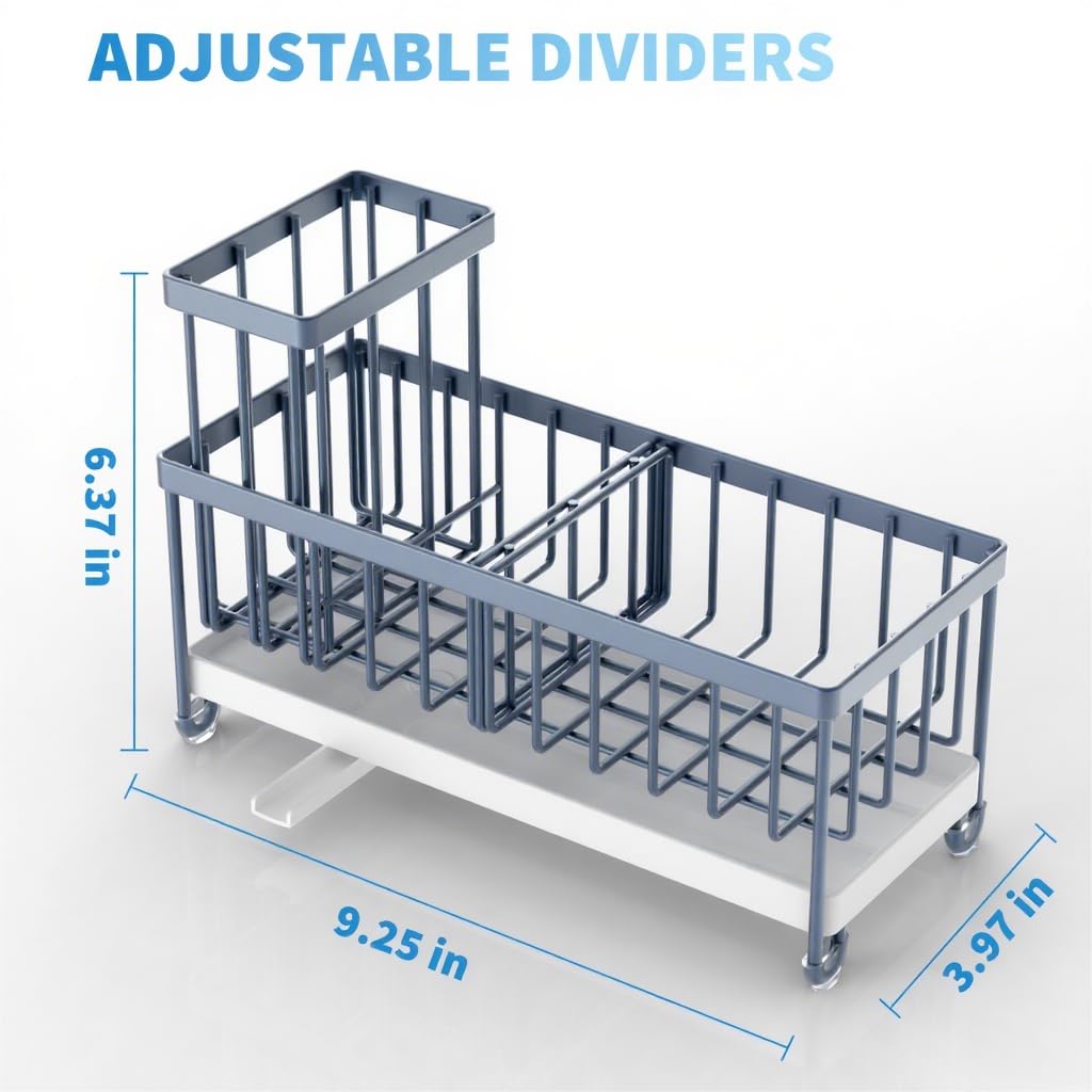 Cisily rustproof stainless steel organizer resists rust and cleans easily.