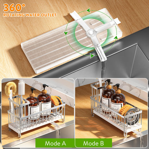 Cisily drain tray fixed to frame for reliable drainage and counter cleanliness