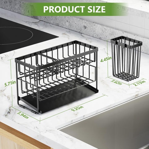 Cisily four-compartment design separates dishwashing tools for easy access