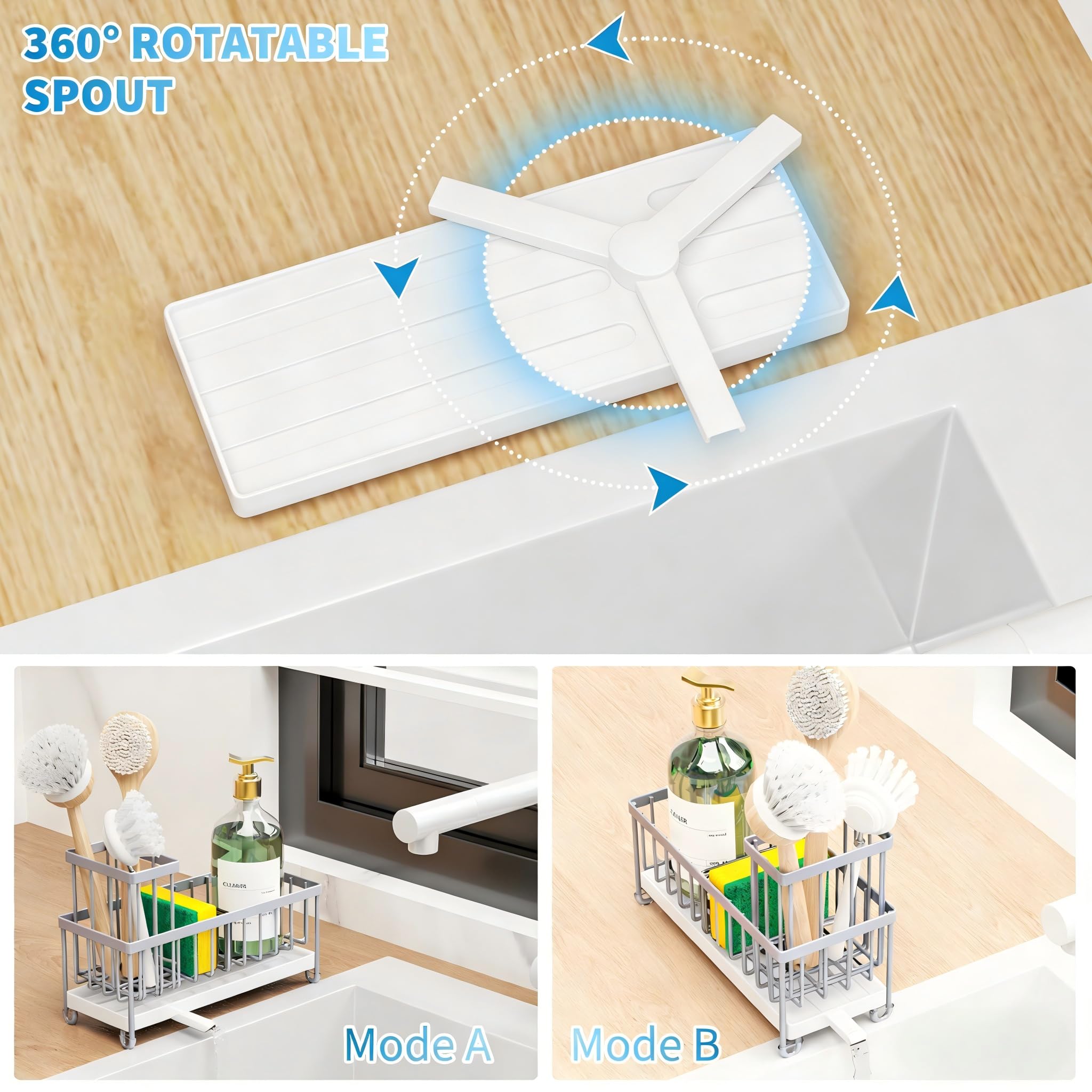 Cisily high brush holder design keeps brushes elevated and dry after use