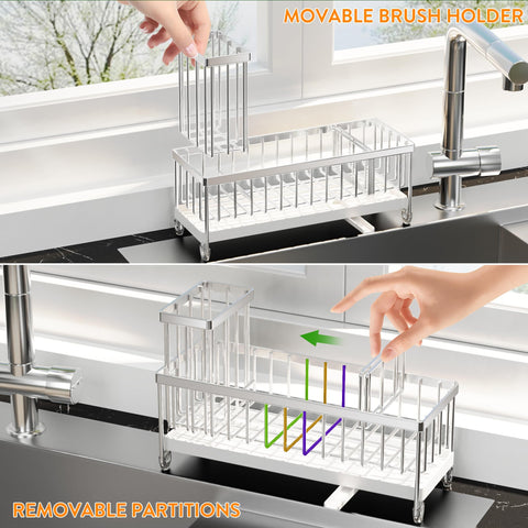 Cisily non-slip feet keep the organizer stable on countertops