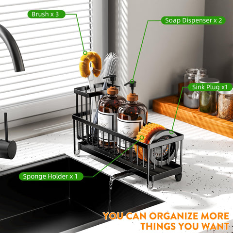 Cisily non slip feet stabilize the organizer on any countertop.