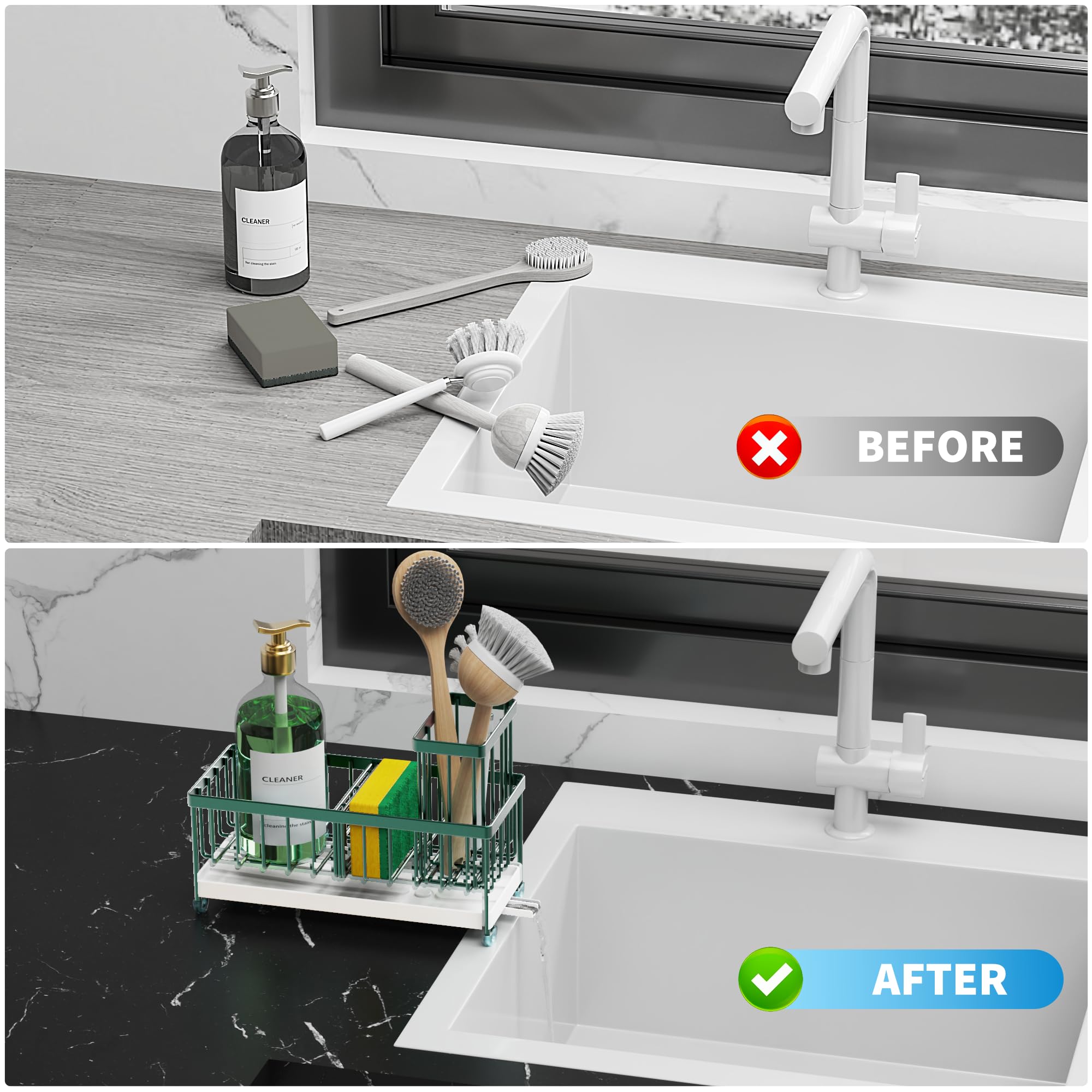Cisily patent-design organizer saves counter space and improves workflow.