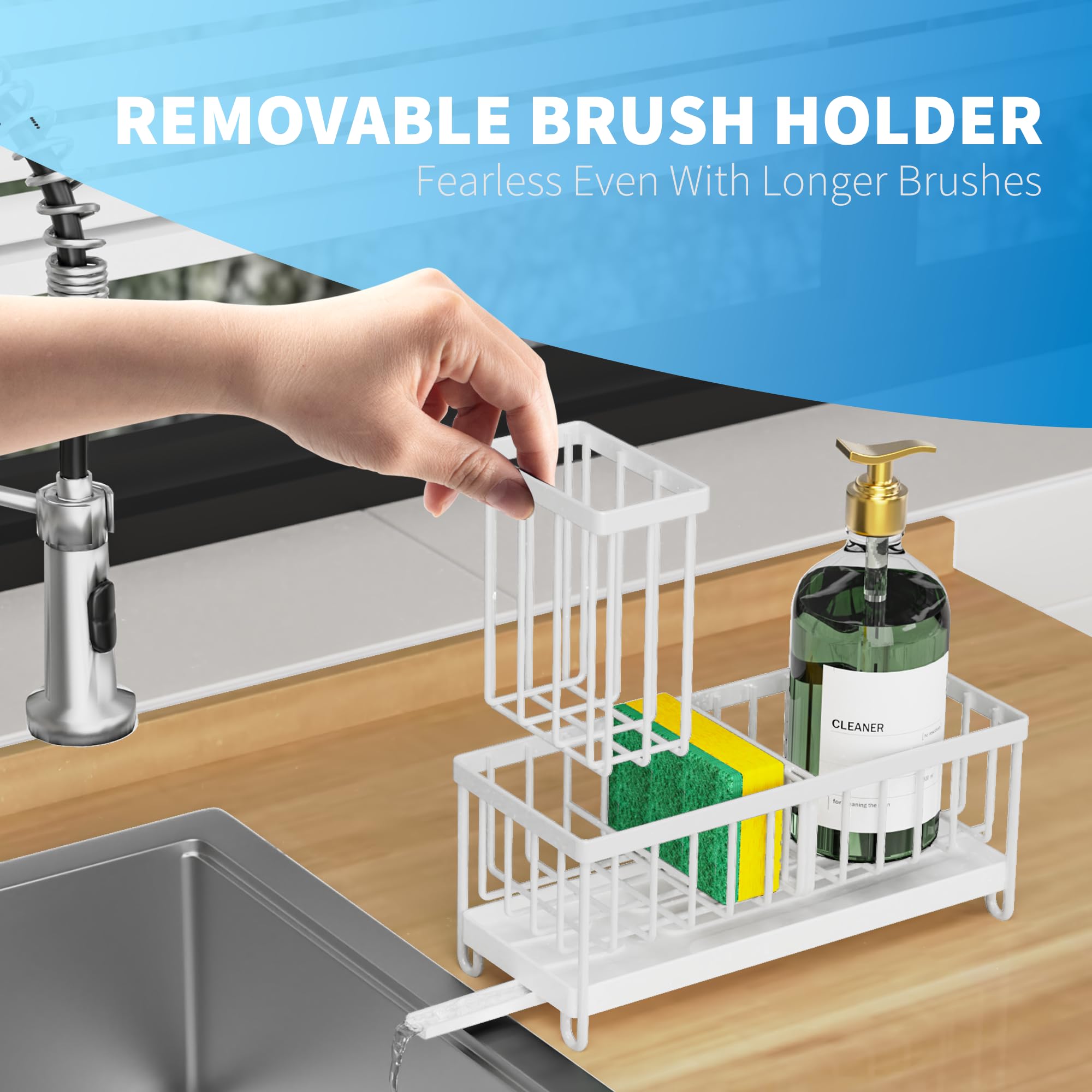 Cisily rustproof 304 stainless steel construction resists moisture and looks sleek.