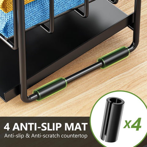 Cisily rustproof stainless steel construction offers durable, sleek kitchen organization