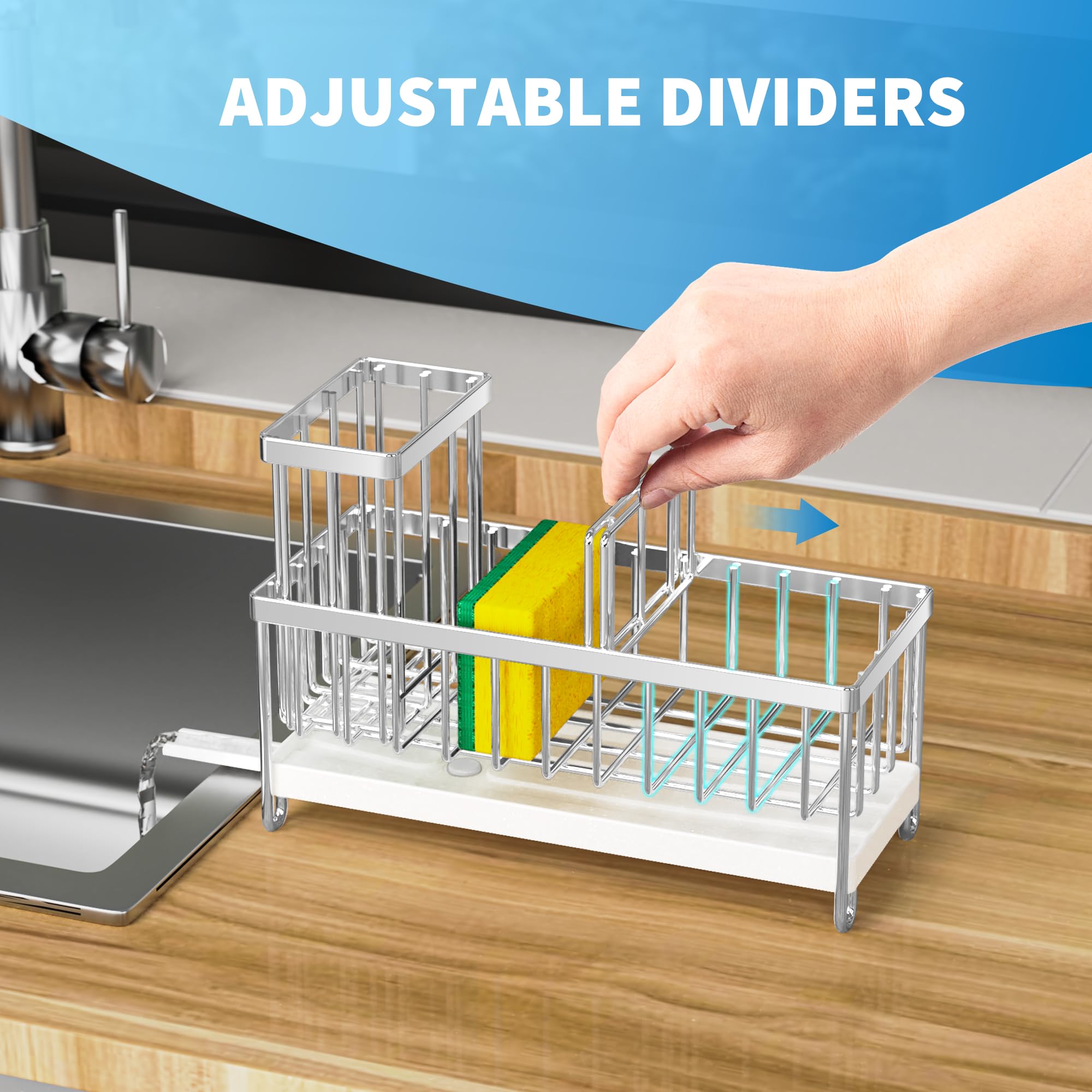 Ergonomic divider design with three compartments keeps items organized