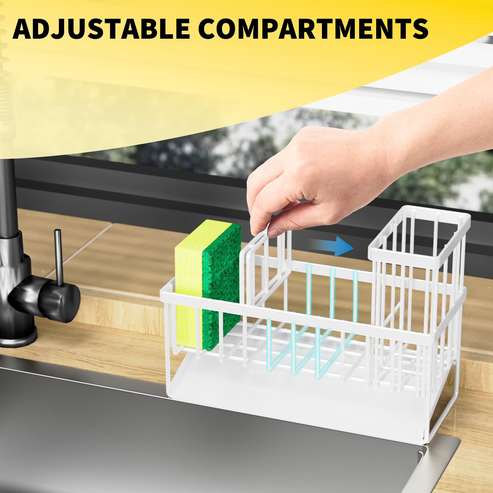 Cisily Sink Caddy compact space-saving design reducing countertop clutter