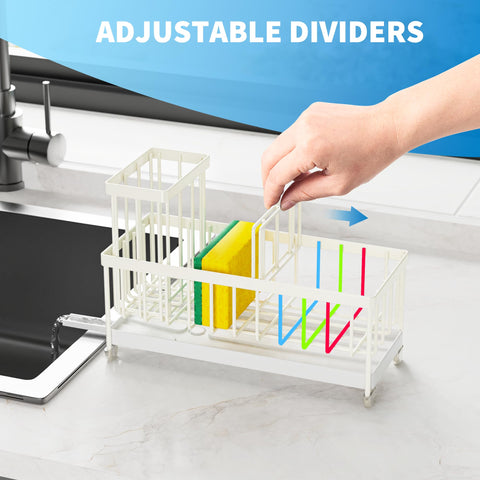 Cisily divider design separates sponge, brushes, and bottle for organization