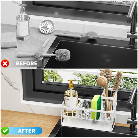 Cisily Sink Caddy white finish suited for modern kitchens and durable use