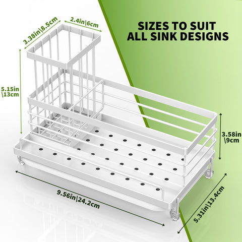 Cisily sponge holder for sink dries sponges quickly and reduces mess.