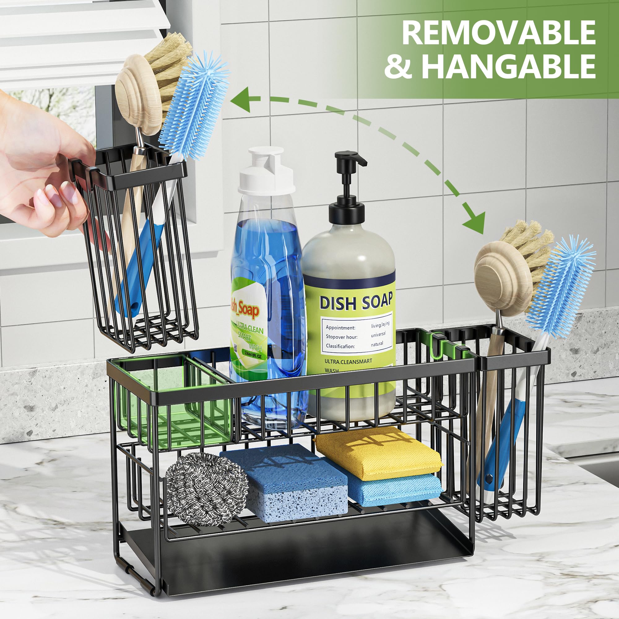 Cisily sponges and scrubbers storage keeps essentials organized and dry