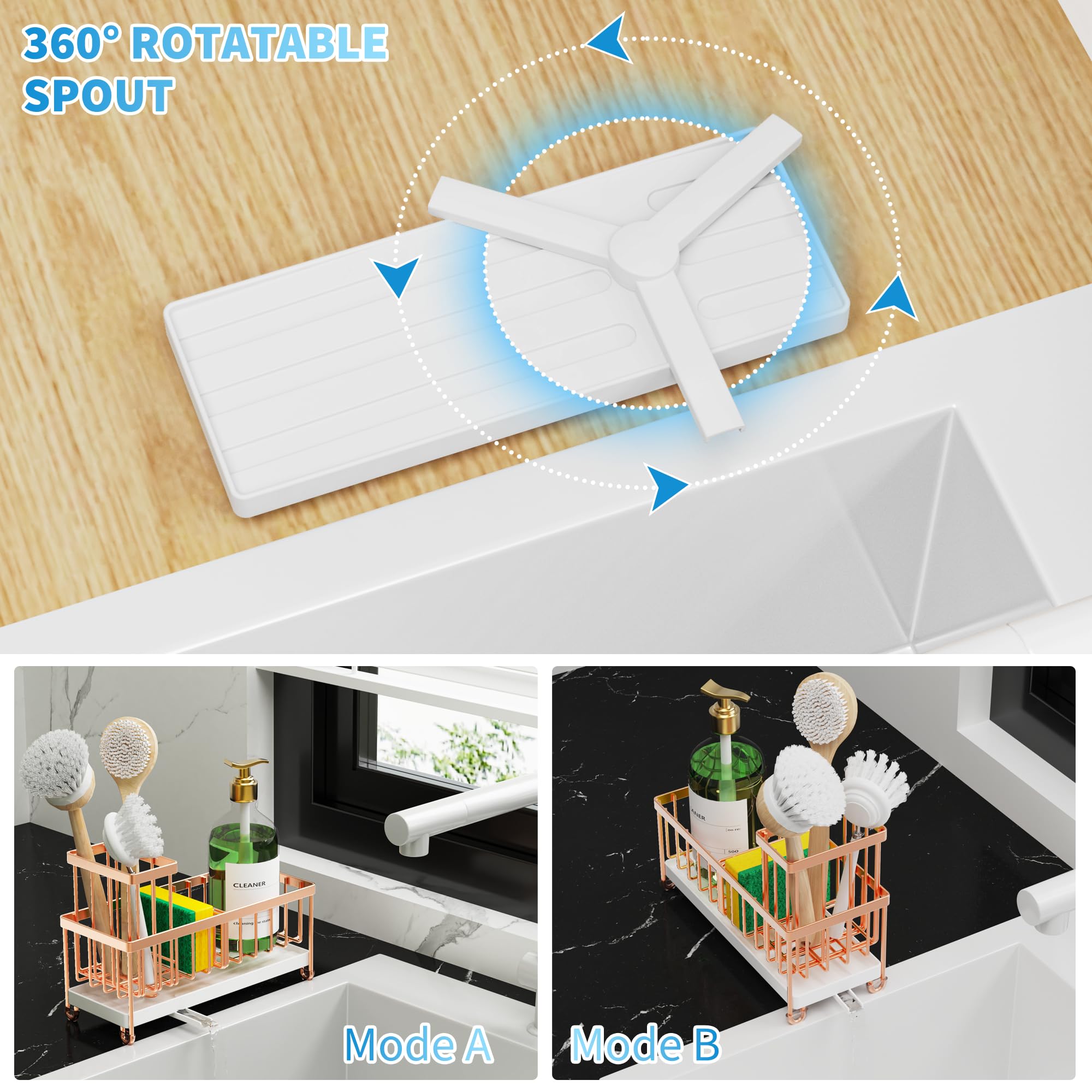 Cisily stainless steel construction resists rust and cleans easily under tap.