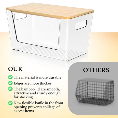 CiWiVOKi bamboo lid adds natural style to organized home storage.