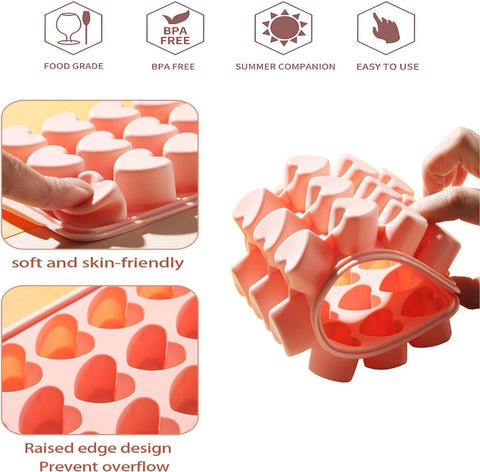 Ciyliwiyi easy release design enables clean removal of heart cubes