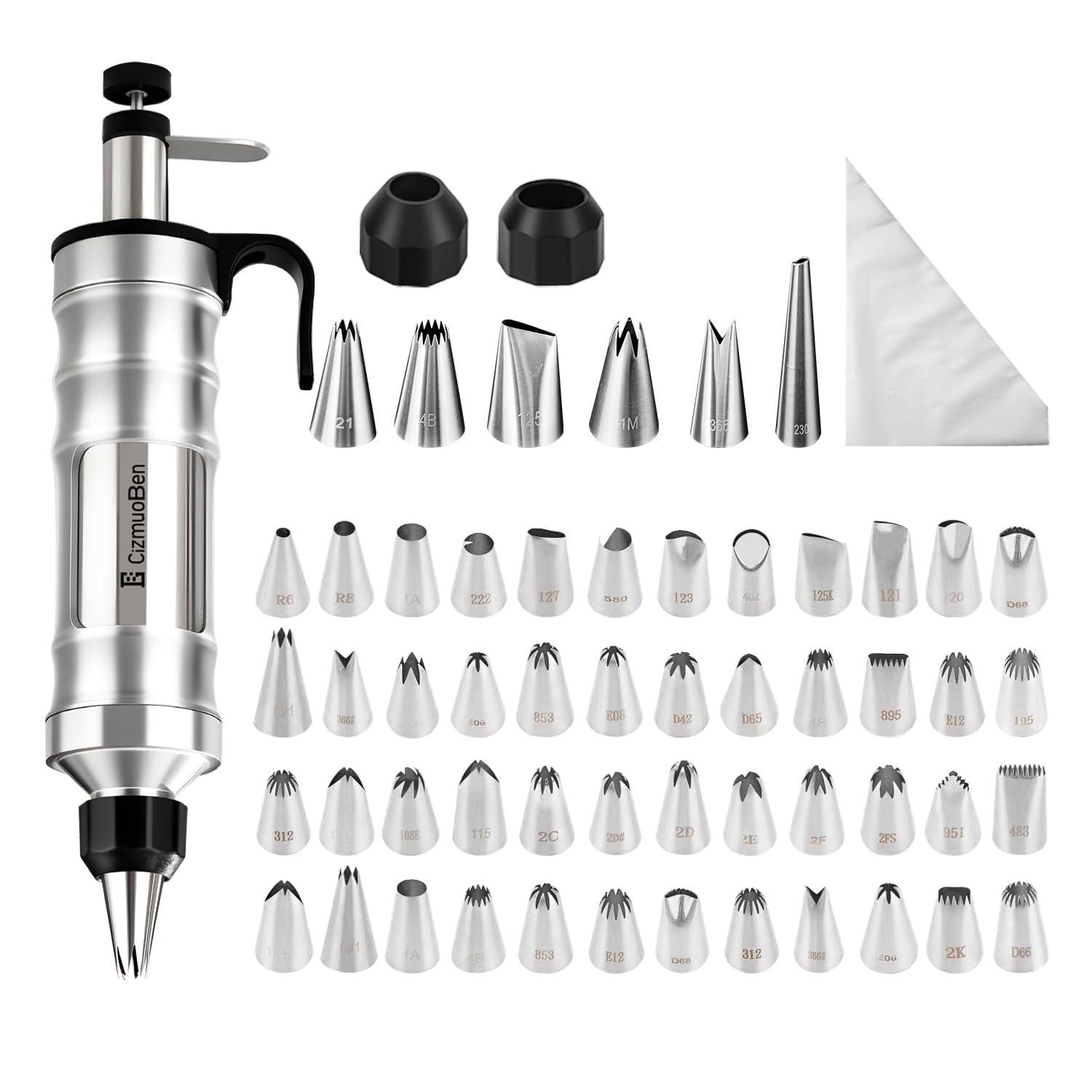 CizmuBen dessert syringe set package for versatile cake and cookie decorating