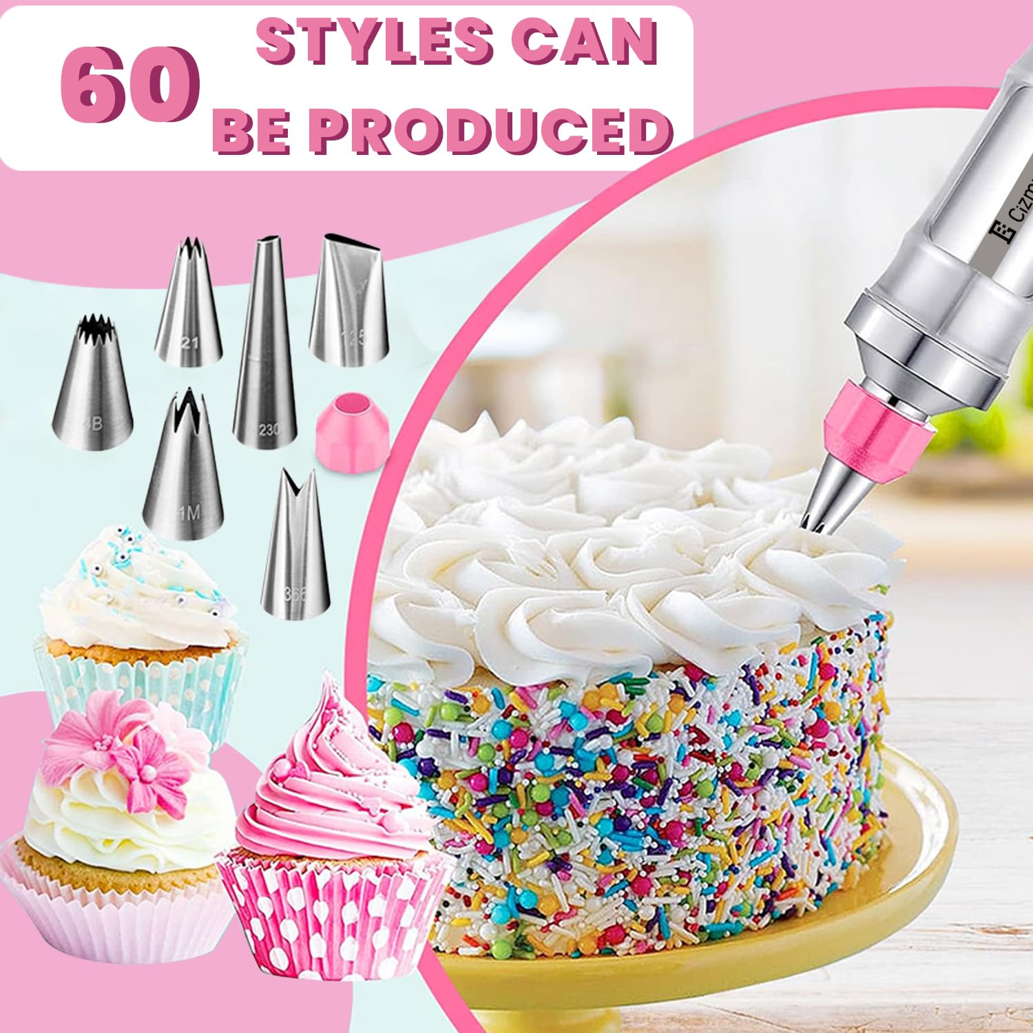 CizmuBen disposable piping bags 50-count for mess-free decorating