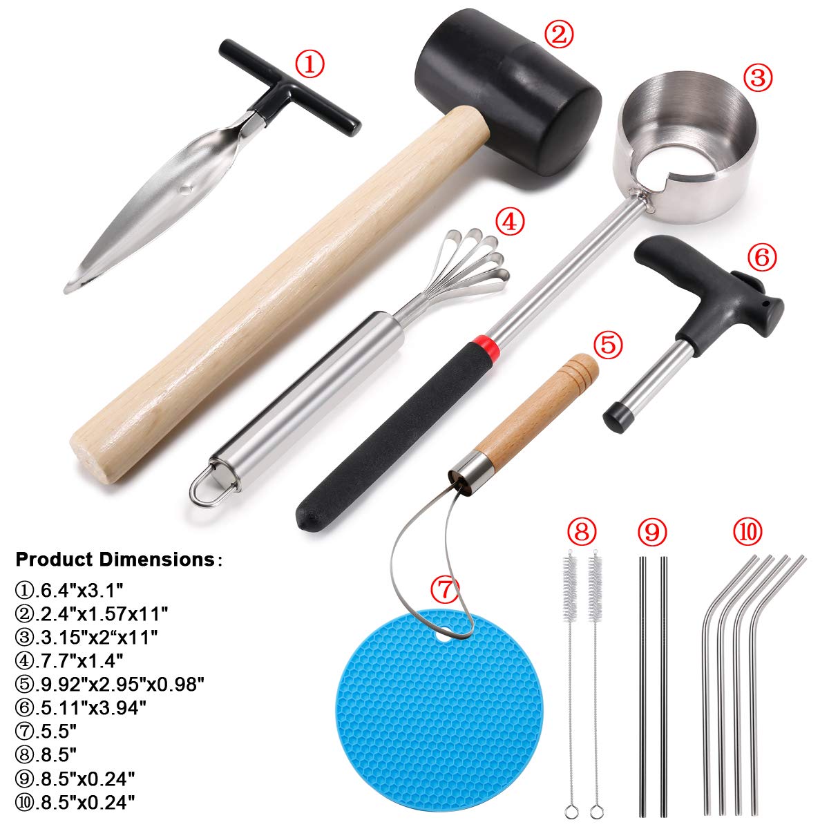 CJFocus straw cleaning brushes clean stainless steel straws after use.