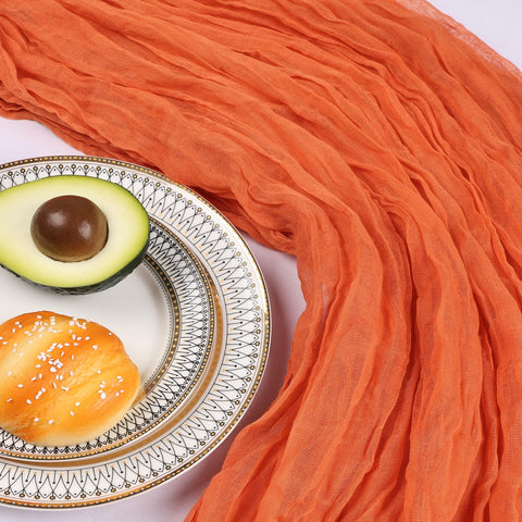 CKIKU elegant dining table decor orange cheesecloth perfect for festive occasions