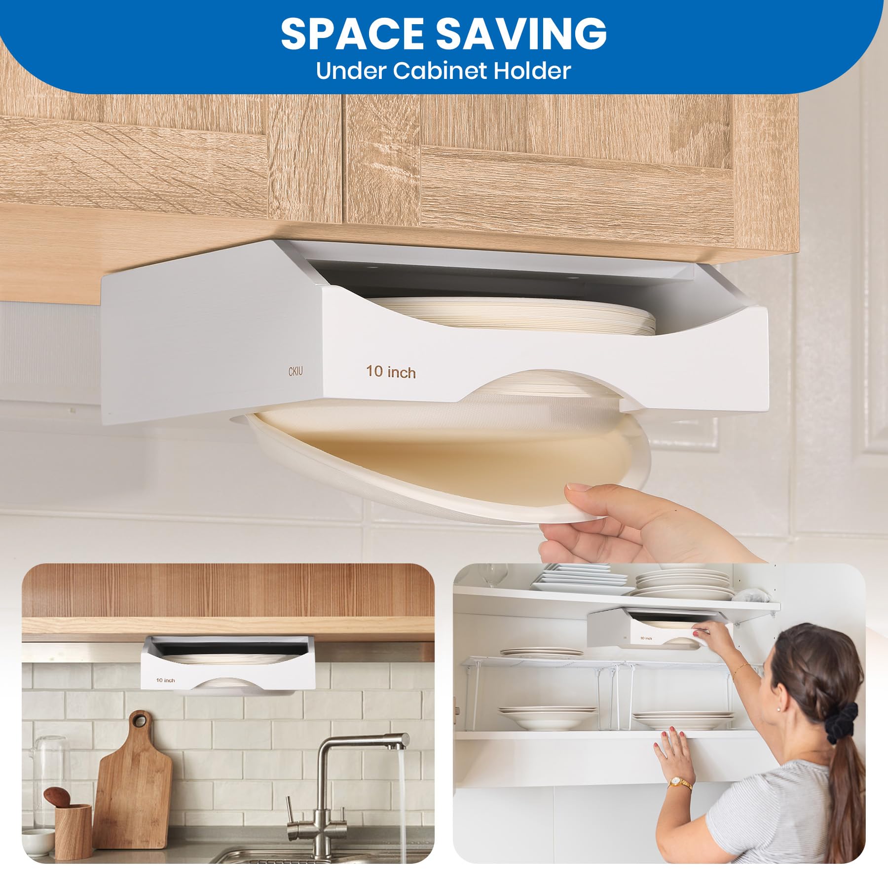 CKIU bamboo dispenser smooth surface enables quick cleaning.