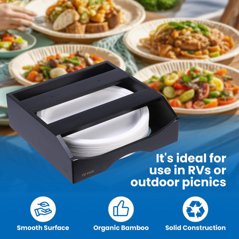 CKIU kitchen organization with plate dispenser in action